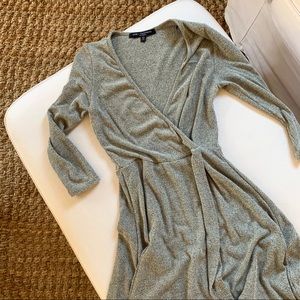 Heather Grey Wrap Dress